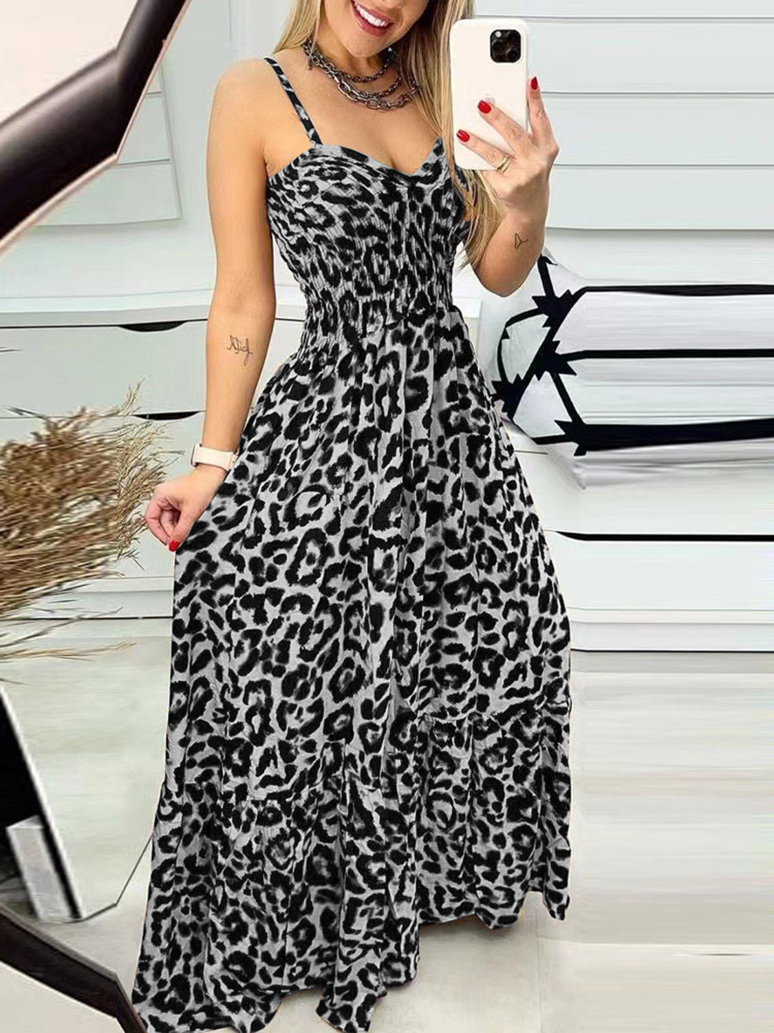 Leopard Sweetheart N Cami Dress