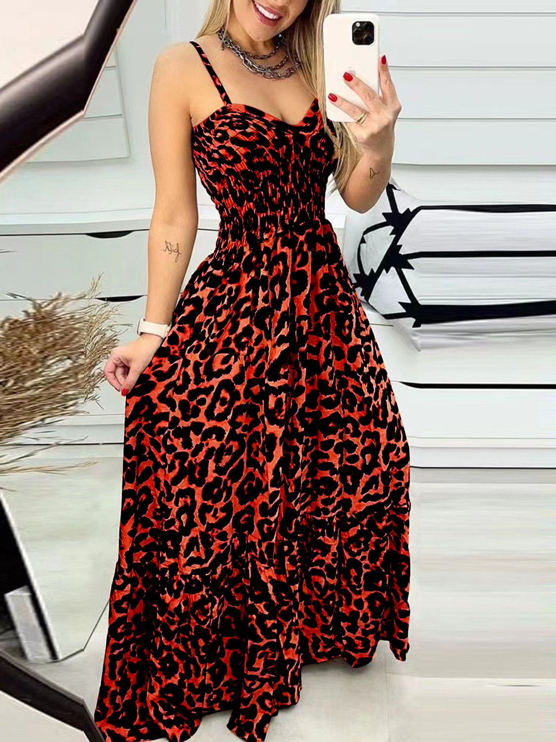 Leopard Sweetheart N Cami Dress