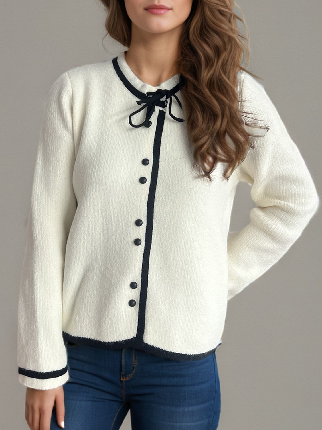 Button Down Long Sleeve Cardigan.