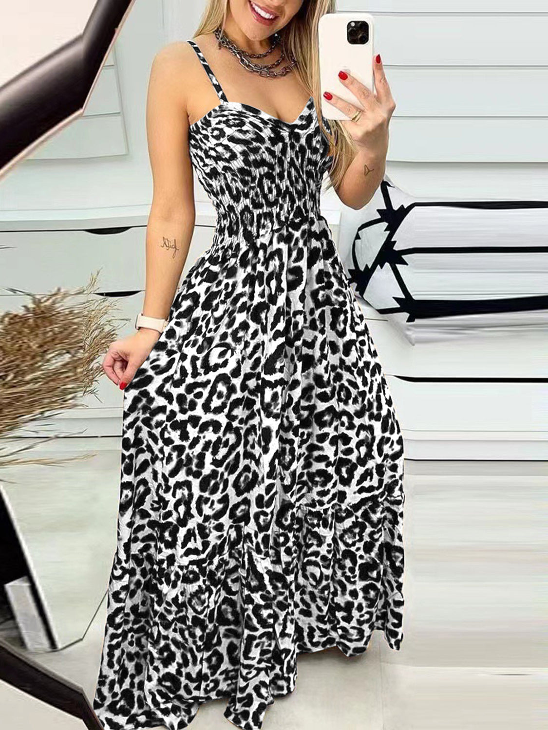 Leopard Sweetheart N Cami Dress