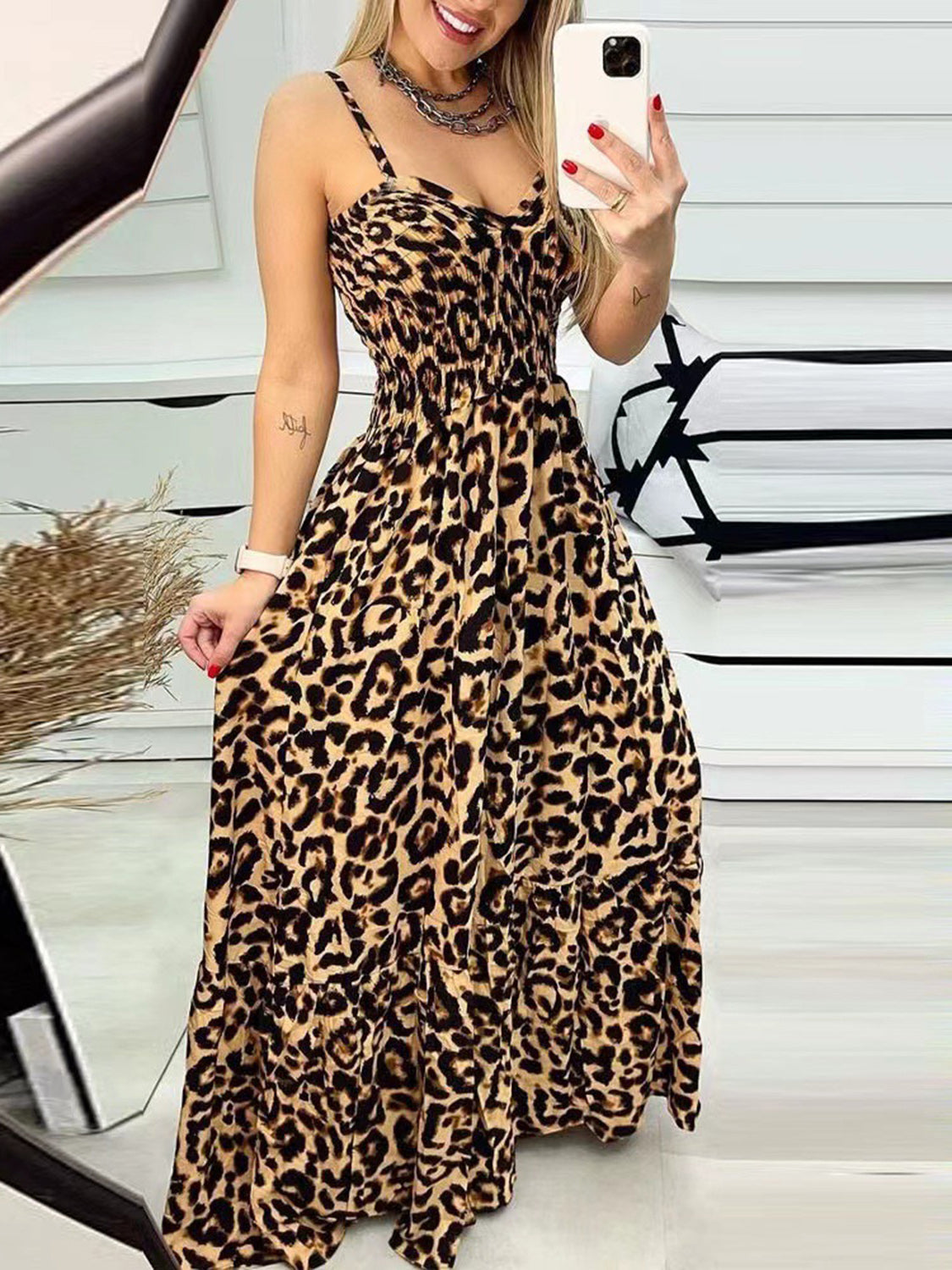 Leopard Sweetheart N Cami Dress