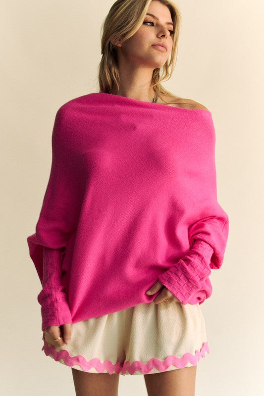 Davi & Dani Batwing Sleeve Sweater