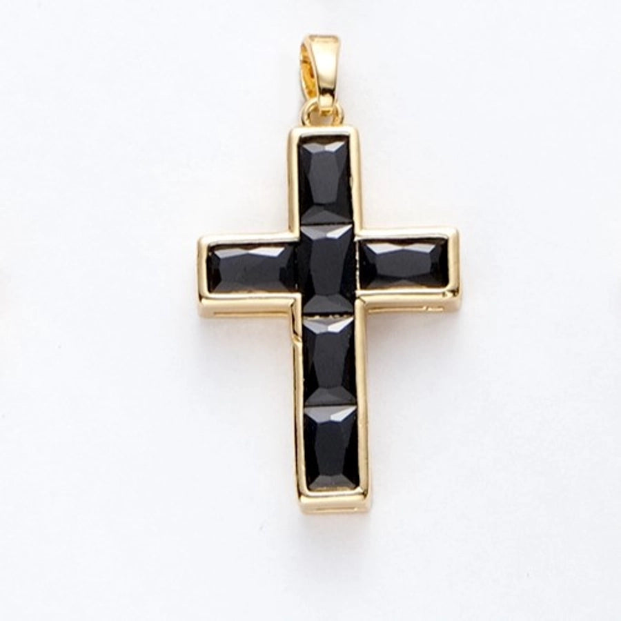 18K Gold Plated Cross Shield Jewelry Accessories Pendant