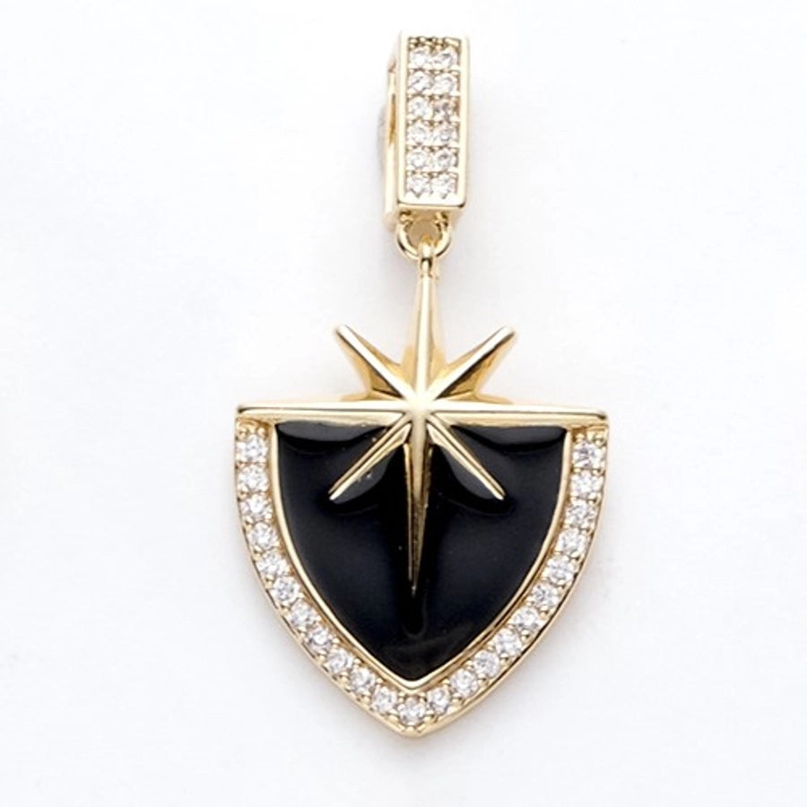 18K Gold Plated Cross Shield Jewelry Accessories Pendant